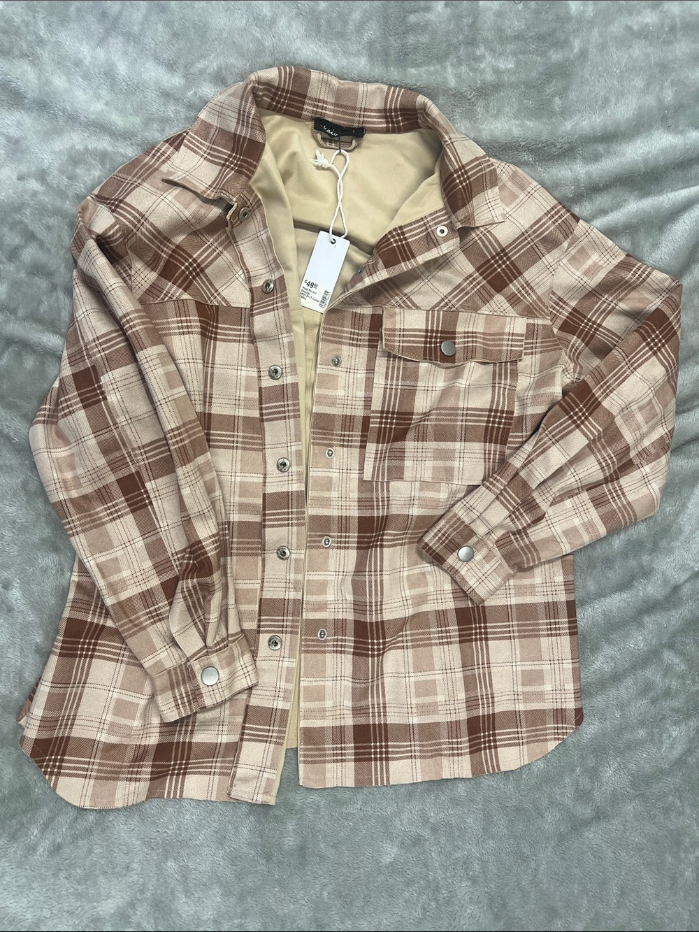 Women’s brown plaid flannel